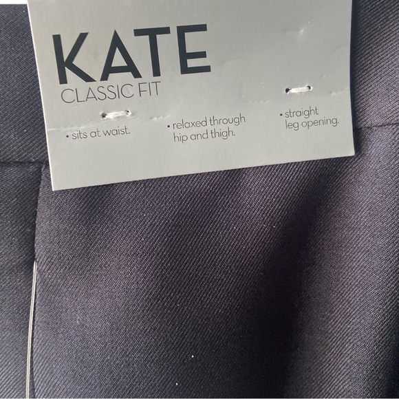 KASPER WOMEN’S NAVY BLUE KATE CLASSIC FIT PANTS SIZE 10P - Picture 5 of 10